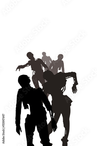 zombies on white