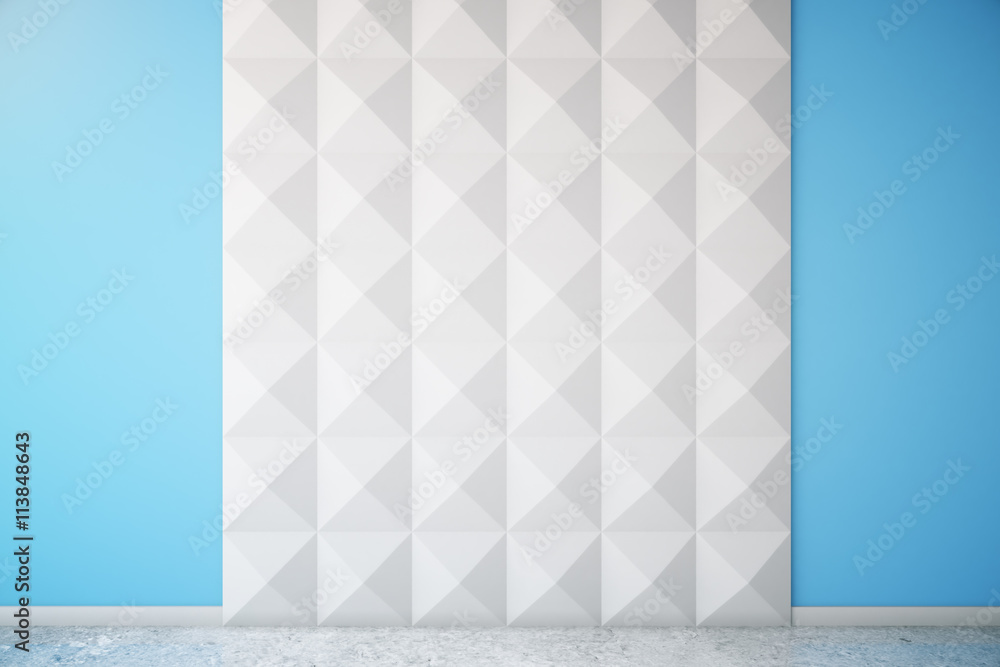Obraz premium Interior with blank patterned wall