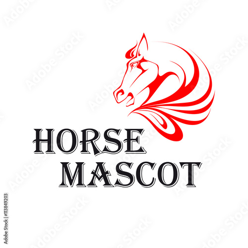 Mustang horse mascot for sporting or tattoo design