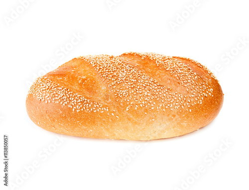 White bread isolated on white background 