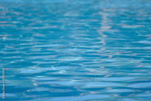 Closeup blue water surface