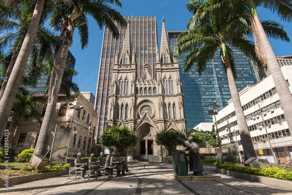 Fototapeta premium The Presbyterian Church in Rio de Janeiro city downtown
