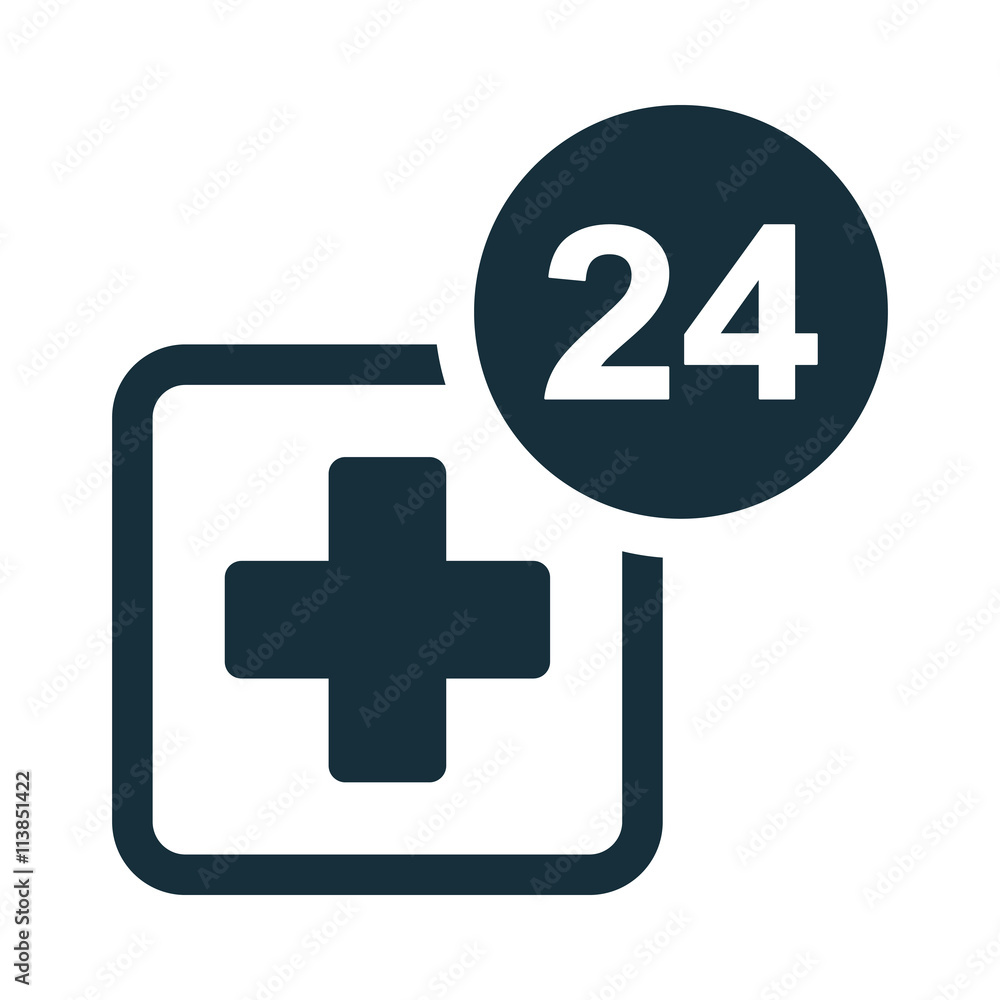 medical sign plus nonstop phone icon on white background medical sign plus nonstop phone icon on white background