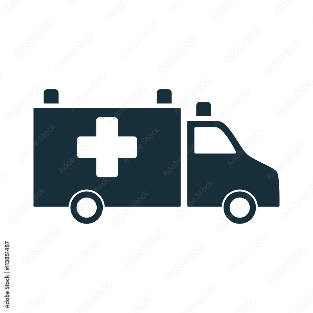 ambulance medical van icon on white background ambulance medical van icon on white background