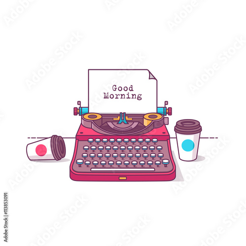 Color Illustration Good morning