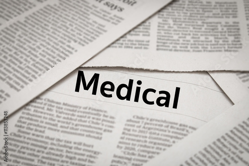 medical headline on newspaper