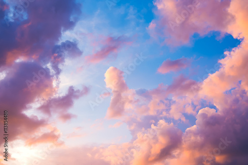 Beautiful sunset purple sky © anatskwong