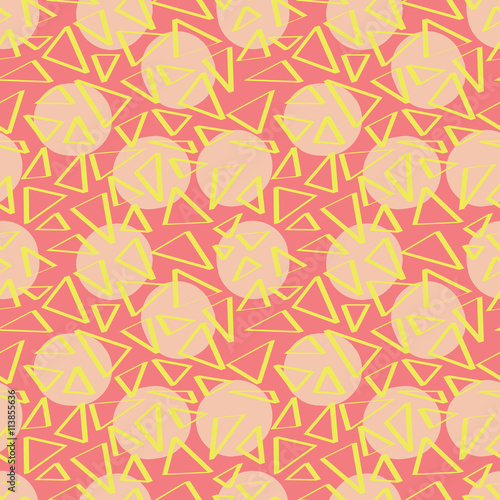 Pink abstracciones pattern with circles
