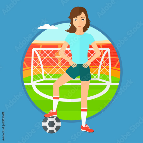 Football player with ball.