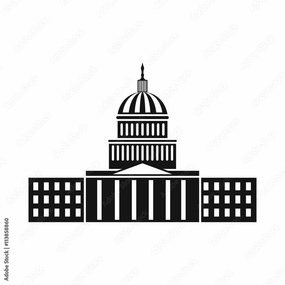 Capitol icon, simple style