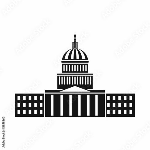 Capitol icon, simple style