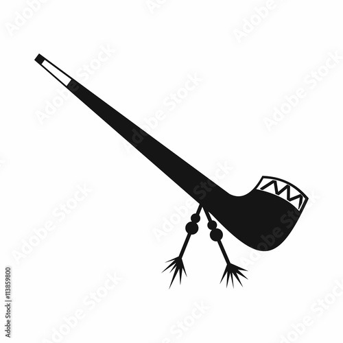 Smoking pipe icon, simple style