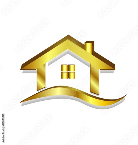 Luxury house logo vector 