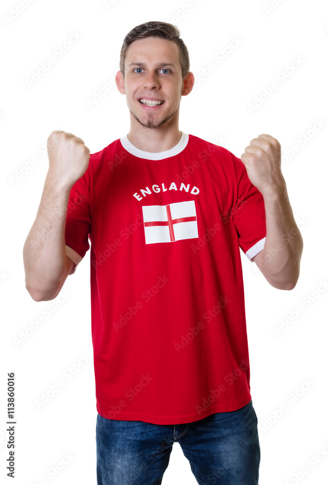 Jubelnder englischer Sport Fan Jubelnder englischer Sport Fan