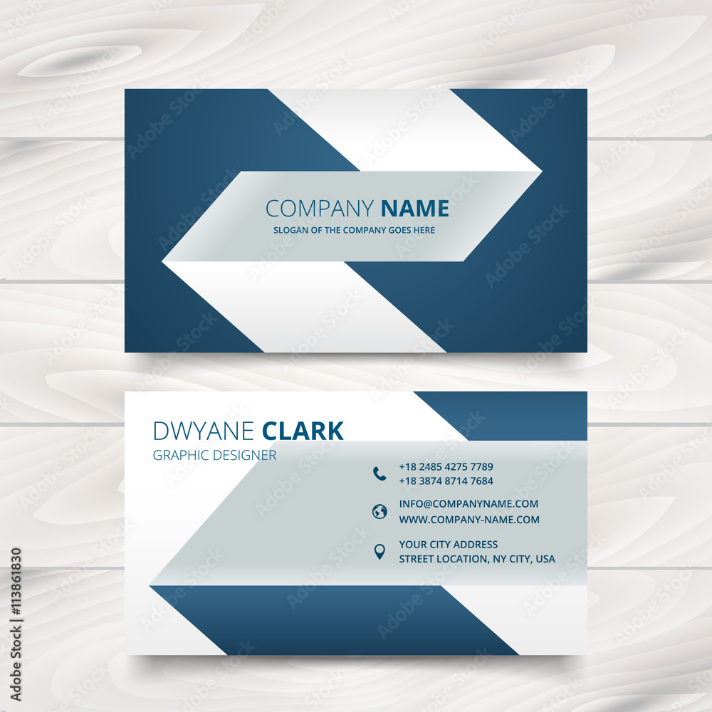 Naklejka premium creative simple business card vector design