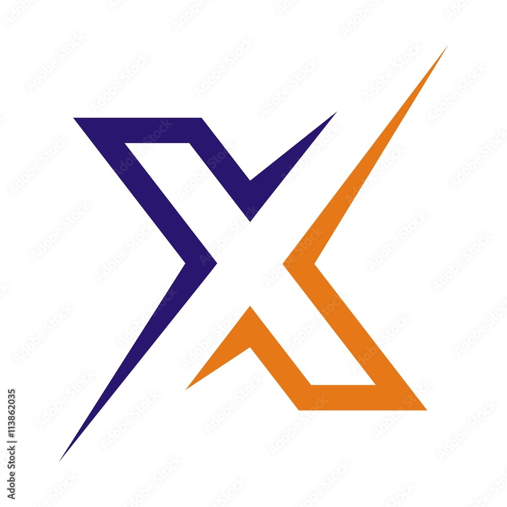 Letter X Stock Vector | Adobe Stock