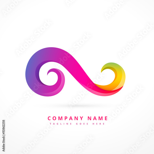 creative floral logo template design illustration