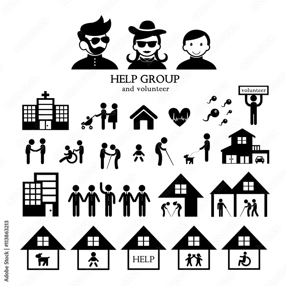 volunteer for non profit social service symbol volunteer for non profit social service symbol