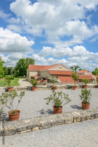 the rebuild roman city of carnuntum near vienna