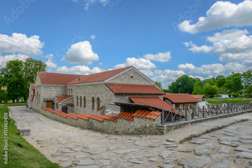 the rebuild roman city of carnuntum near vienna