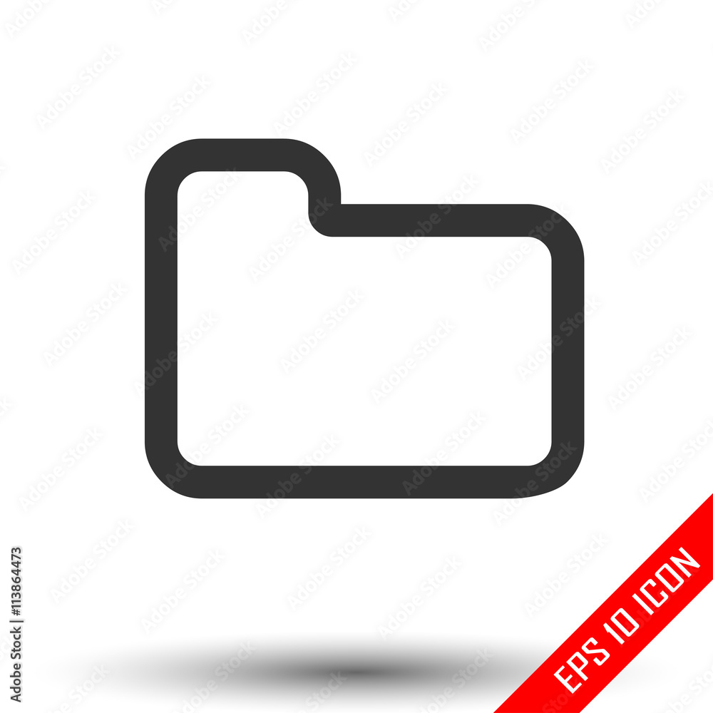 Folder icon. Flat icon of folder. Folder EPS. Vector illustration. Folder icon. Flat icon of folder. Folder EPS. Vector illustration.
