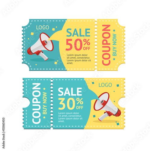 Coupon Sale. Vector