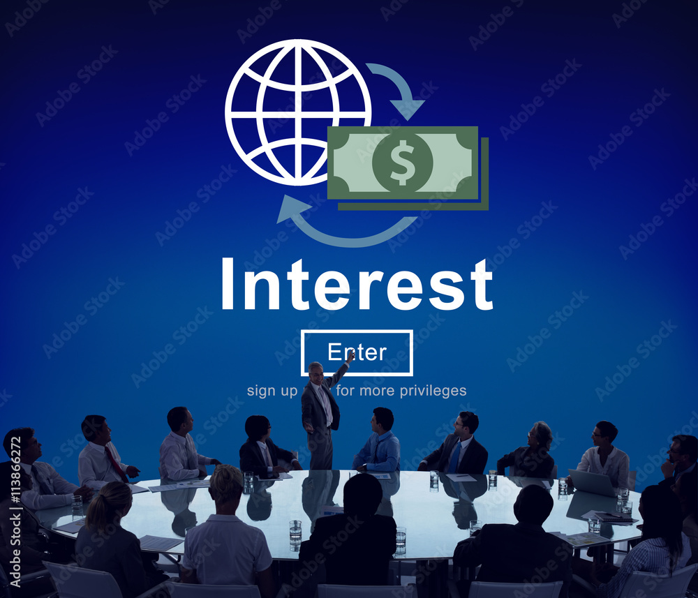 Interest Banking Rate Financial Concept Interest Banking Rate Financial Concept