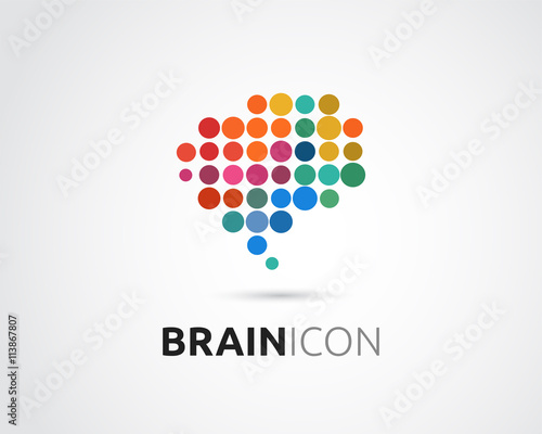 Brain, Creative mind, man head, learning and design icon