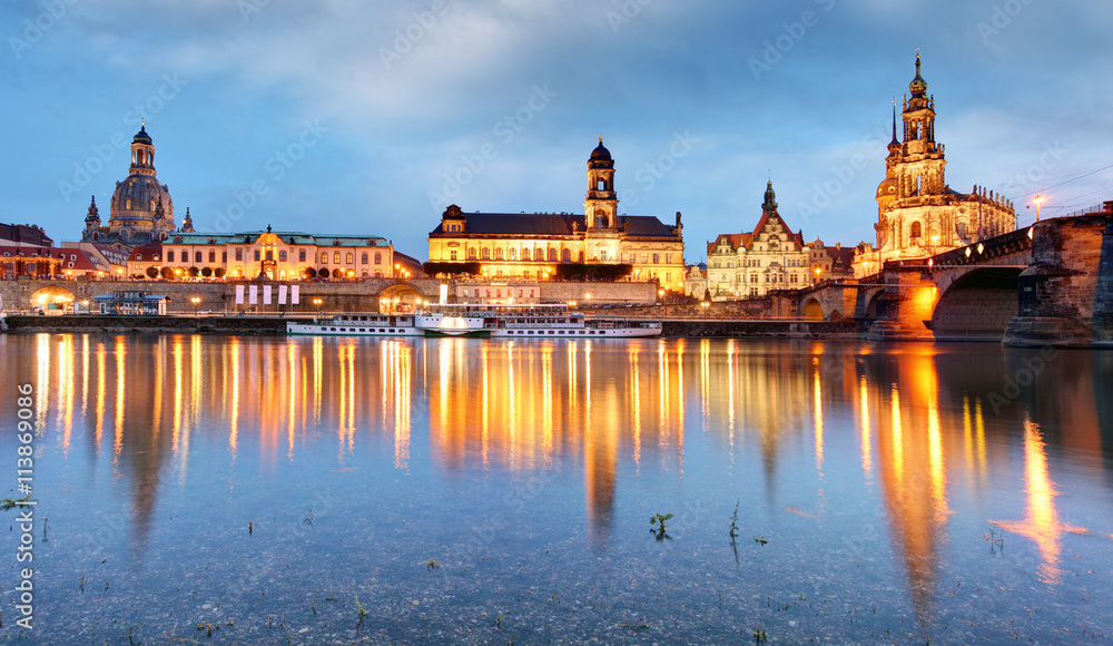 Dresden, Germany above the Elbe River. Dresden, Germany above the Elbe River.