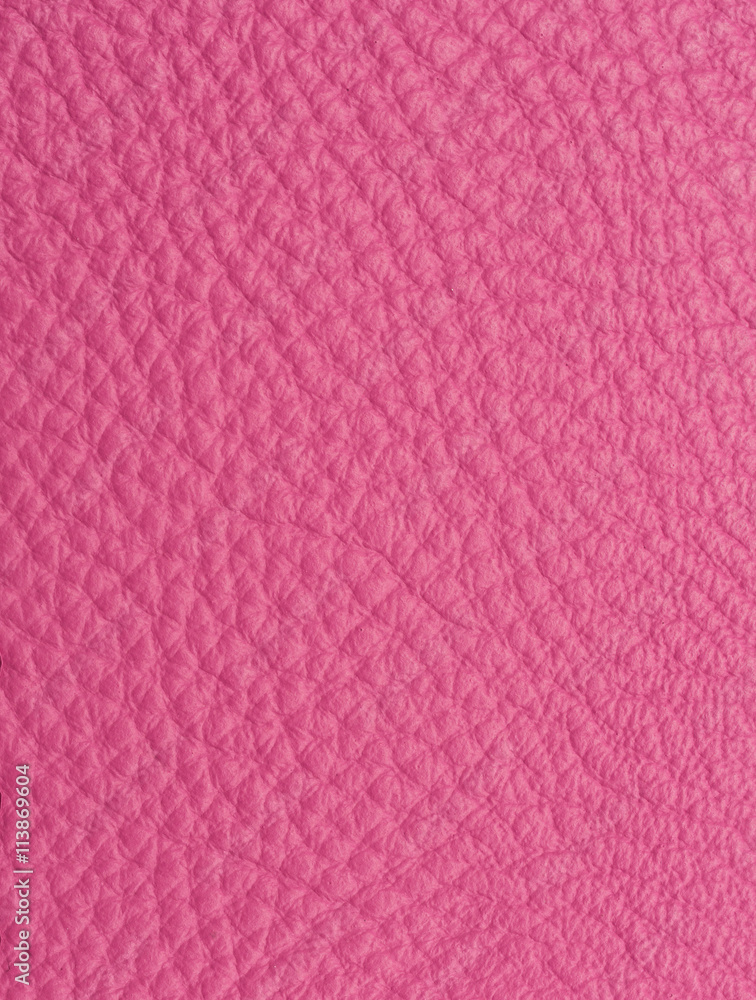 Fototapeta premium Pink leather macro shot