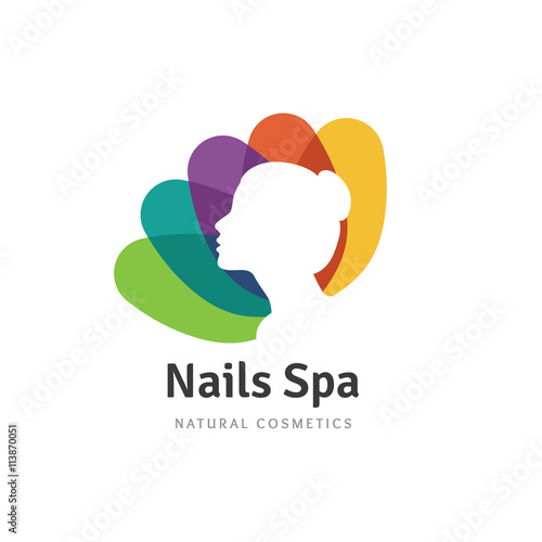 Nails spa logo,beauty logo,nail logo,lotus logo,flower logo,spa logo,salon logo,vector logo template.