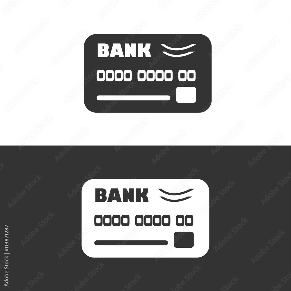 Icono de tarjeta de crédito sobre fondos blanco y negro Icono de tarjeta de crédito sobre fondos blanco y negro