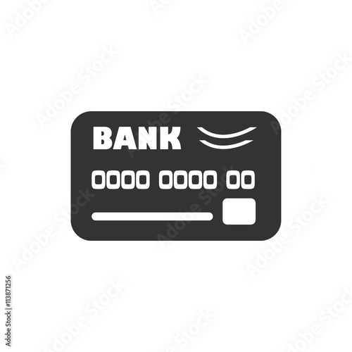 Icono de tarjeta de crédito sobre fondo blanco