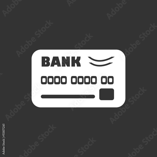 Icono de tarjeta de crédito sobre fondo negro