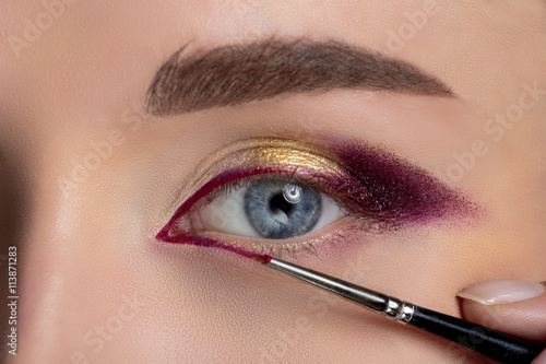 Woman eye with beautiful makeup