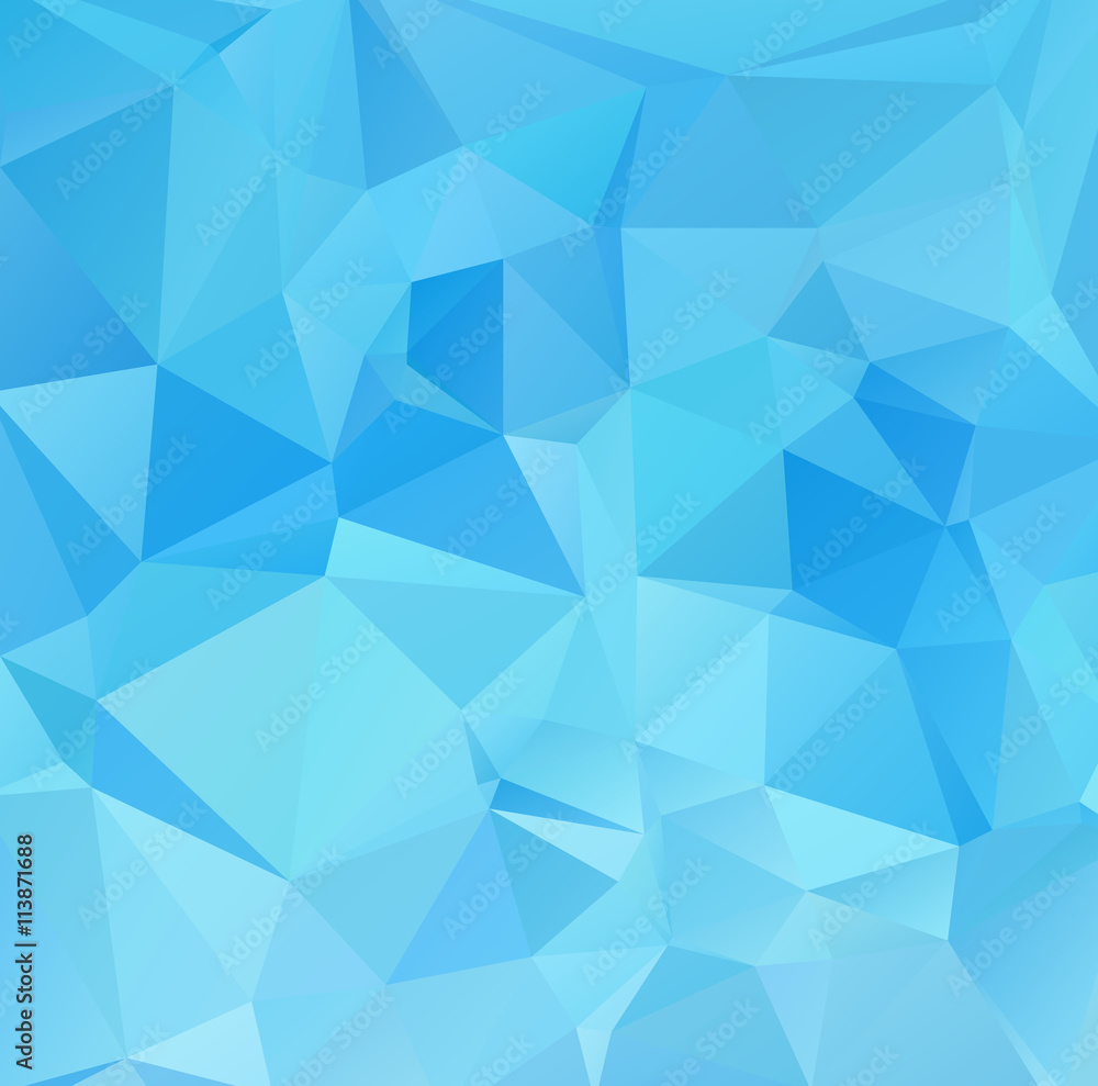Fototapeta premium Blue Polygonal Mosaic Background, Creative Design Templates