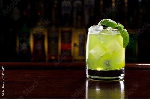 Gin Basil Smash Cocktail