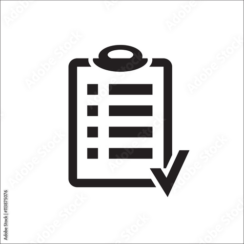 Action plan clipboard icon design over a white background. Board goal check list icon.