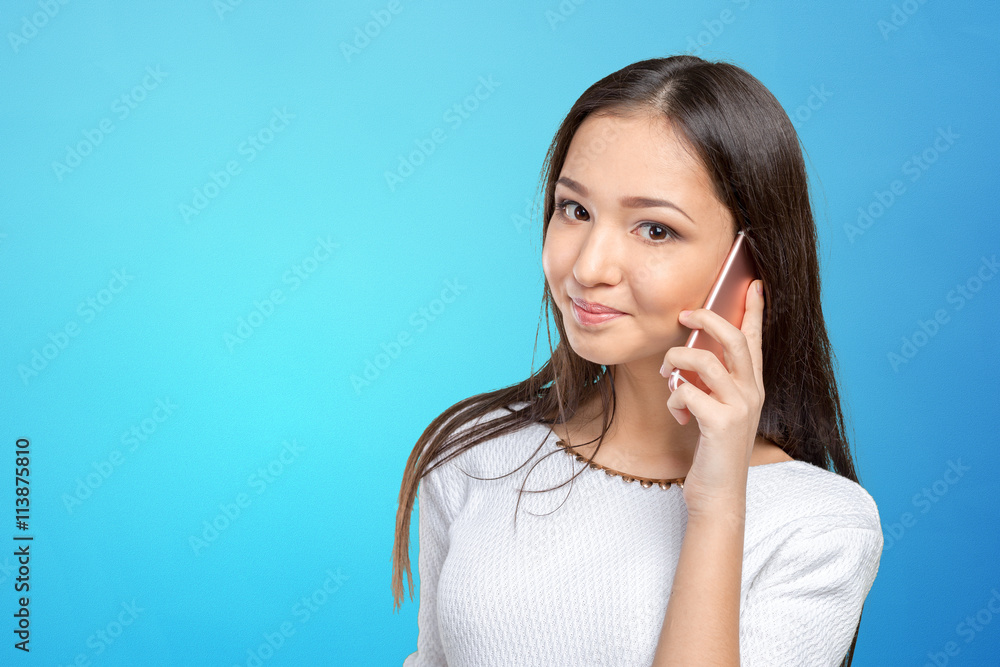 Businesswoman isolated with mobile phone Businesswoman isolated with mobile phone