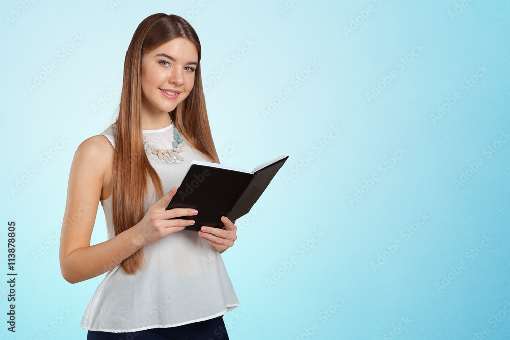 Fototapeta premium Young businesswoman smiling