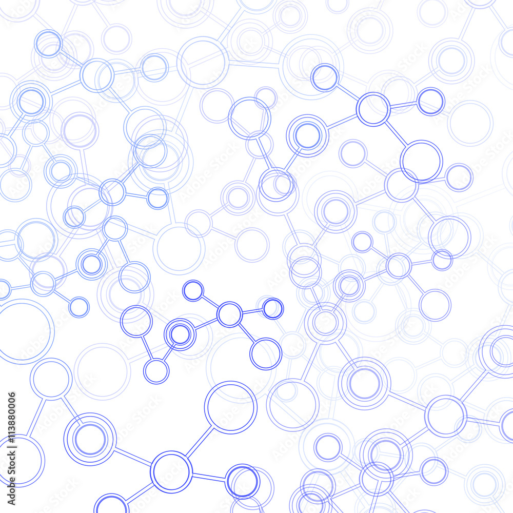 Vector abstract background with molecule structure. Science connection concept design
