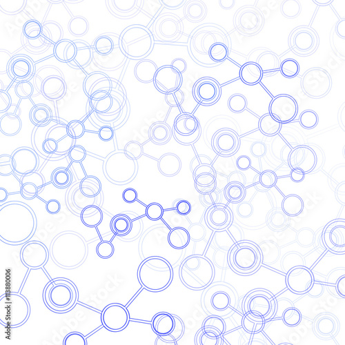 Vector abstract background with molecule structure. Science connection concept design