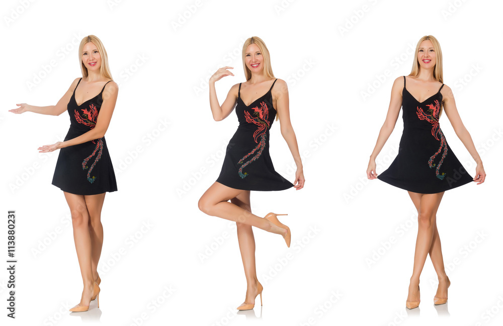 Composite photo of woman in various poses Composite photo of woman in various poses