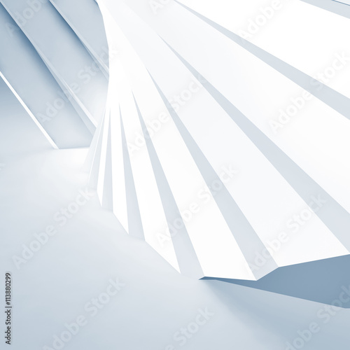 Abstract architecture background, white 3d