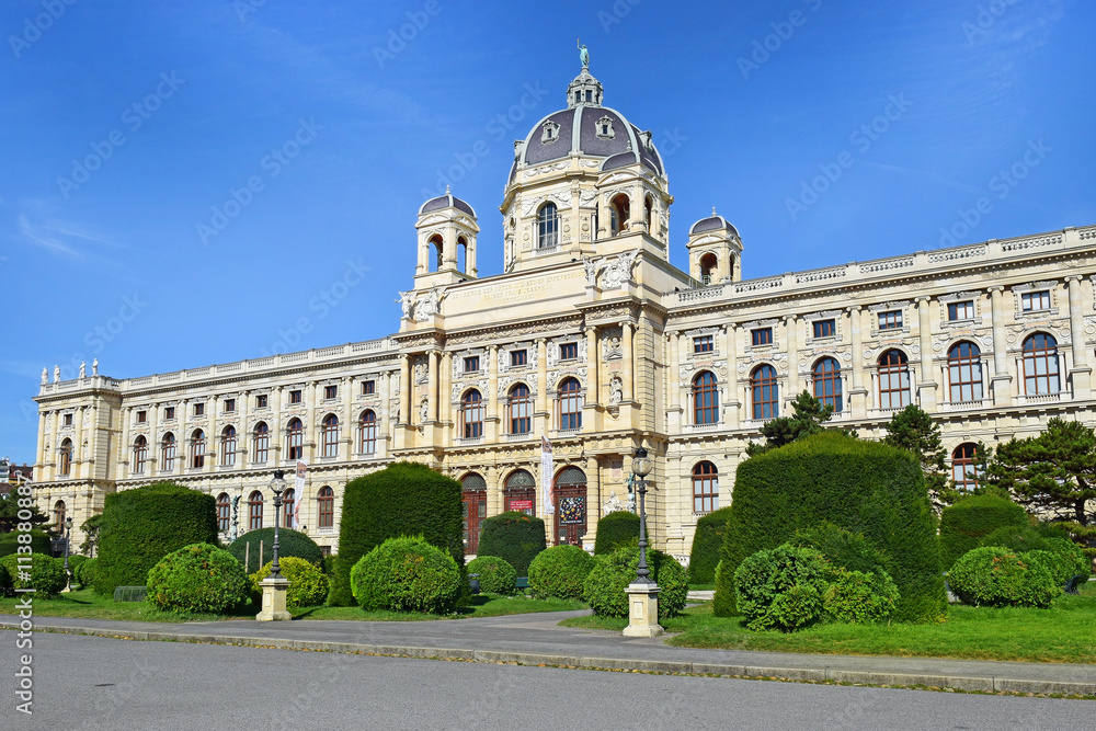 facade of Museum of Natural History in Vienna, Austria