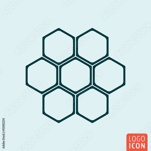 Honeycomb icon isolated