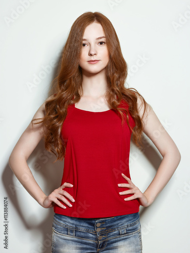 The young red-haired girl © Voloshyn Roman