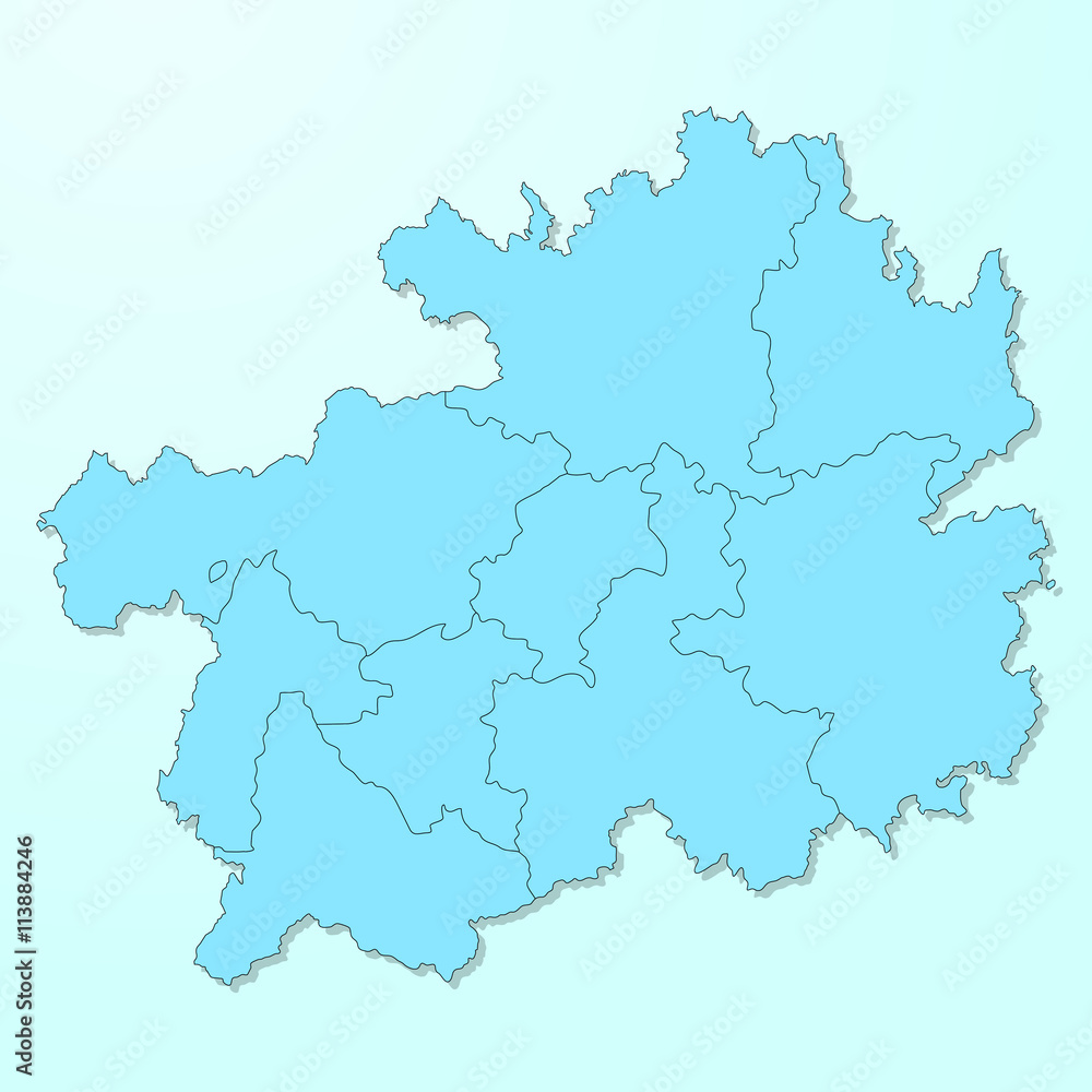 Guizhou blue map on degraded background vector Guizhou blue map on degraded background vector
