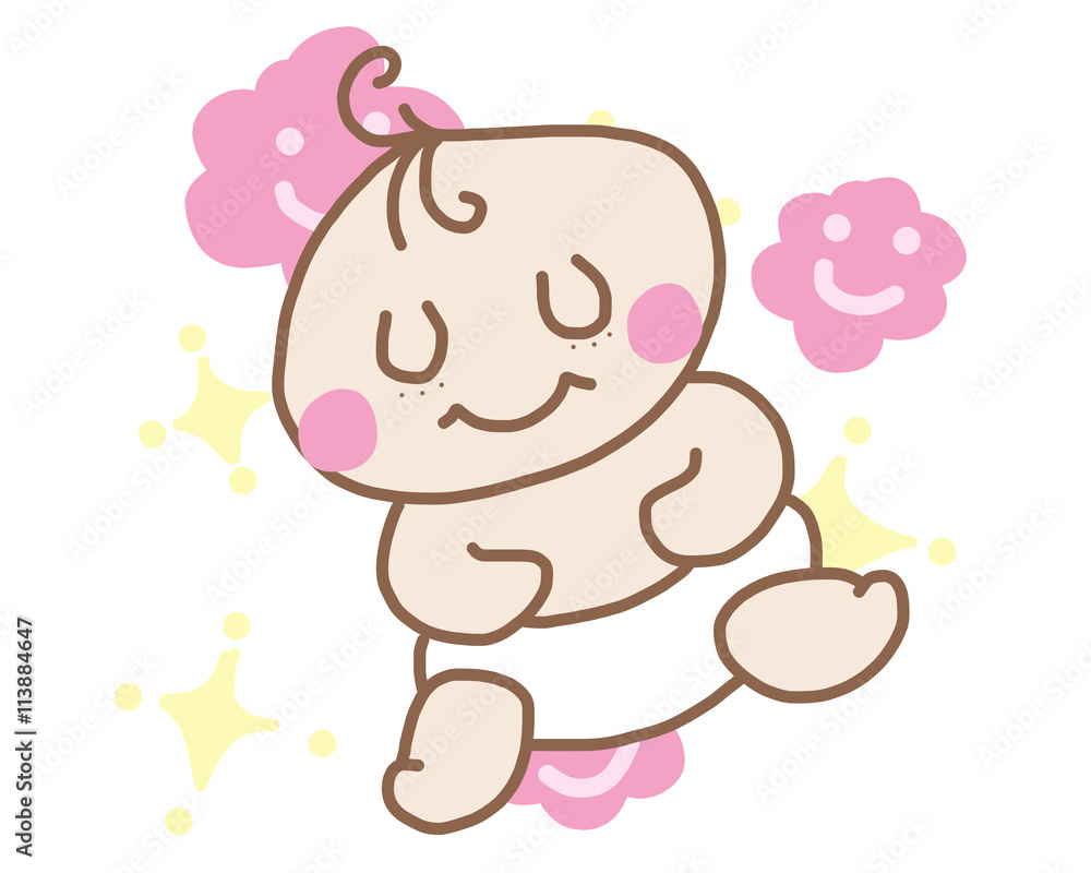 健康な赤ちゃんのイメージ / 育児のイラスト素材 健康な赤ちゃんのイメージ / 育児のイラスト素材