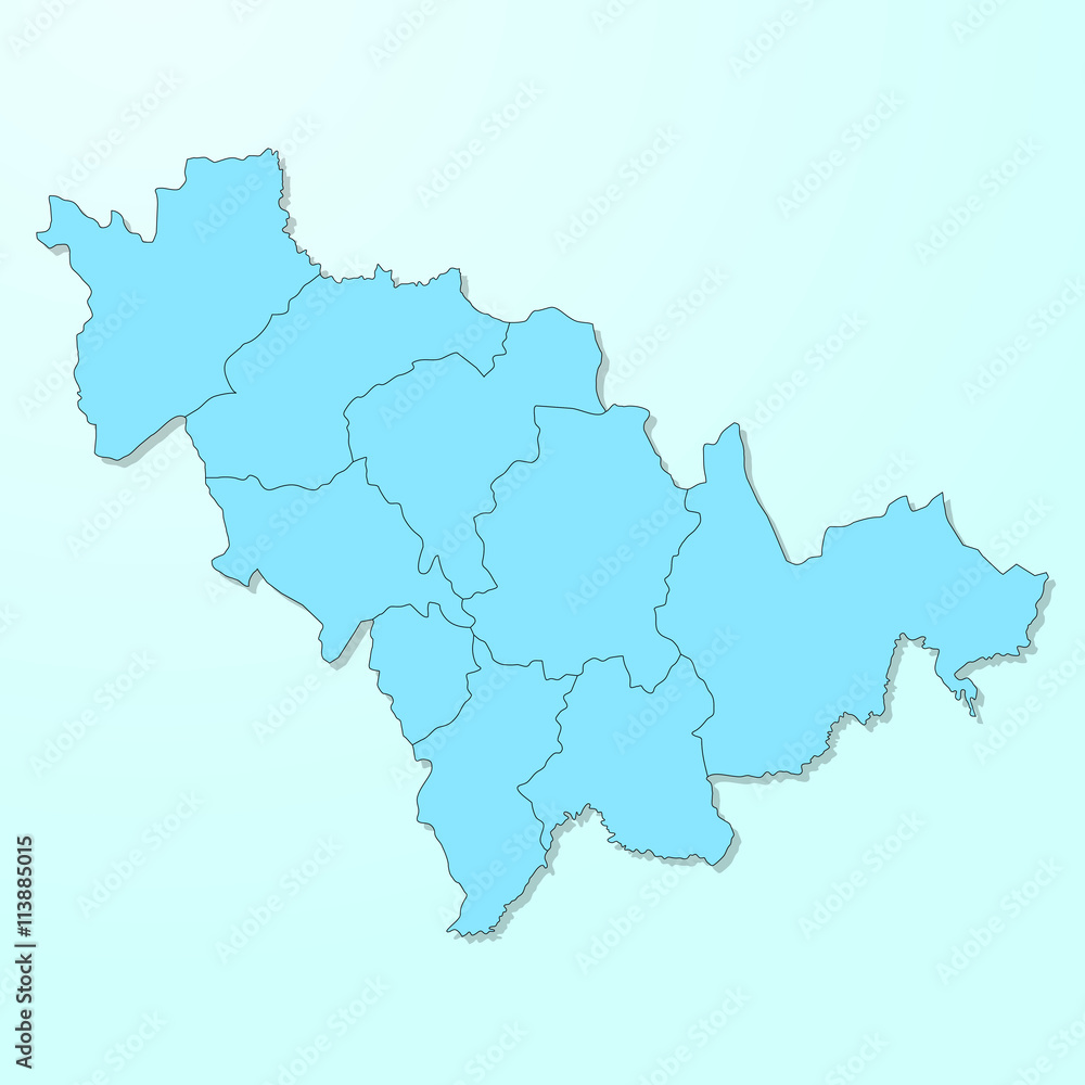 Jilin blue map on degraded background vector